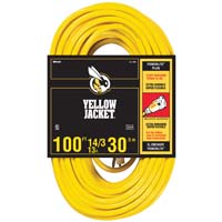 100' 14/3 Yellow Jacket Ext Cord