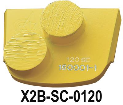 Lavina 120 Grit Double Button Yellow Soft Concrete