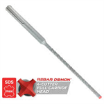 3/8^ x 8^ x 13^ Rebar Demon™ SDS-Max 4-Cutter Full Carbide Head Hammer Drill Bit